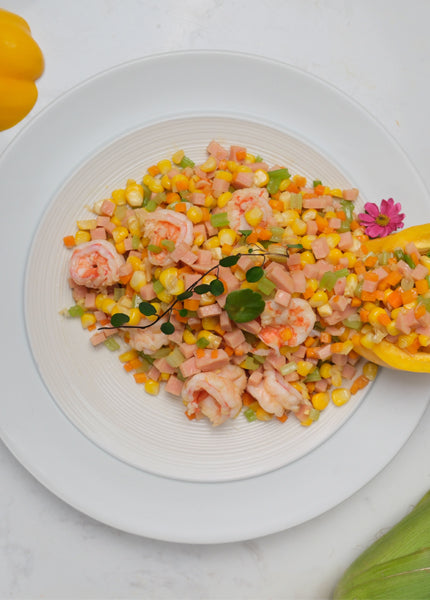 Shrimp Stir- Fried with Corn Carrots