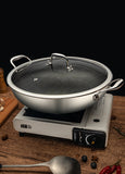 FUJUNI 14" Hybrid Non-stick Wok With Lid