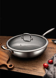 FUJUNI 14" Hybrid Non-stick Wok With Lid