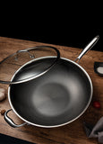 FUJUNI 14" Hybrid Non-stick Wok With Lid