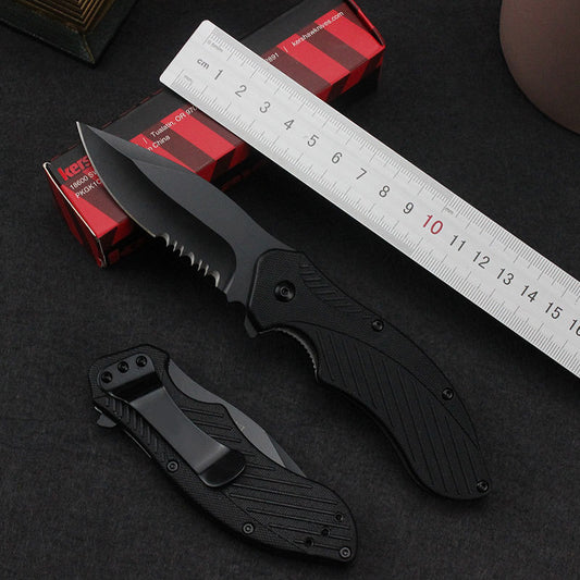 Folding knife self-defense outdoor camping multi-functional knife portable nylon 8Cr13MoV folding knife