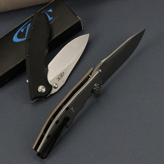 G10 non-slip handle high hardness outdoor camping folding knife